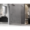 Mexen Kioto Duschwand Walk-in 100 x 200 cm, Crackle transparent 12 mm, schwarz - 800-100-101-70-04-X