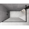 Mexen Kioto Duschwand Walk-in 100 x 200 cm, Crackle transparent 12 mm, schwarz - 800-100-101-70-04-X