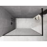 Mexen Kioto Duschwand Walk-in 140 x 200 cm, Crackle transparent 12 mm, schwarz - 800-140-101-70-04-X