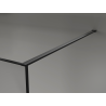 Mexen Kioto Duschwand Walk-in 80 x 200 cm, Crackle Transparent 12 mm, Schwarz - 800-080-101-70-04-X