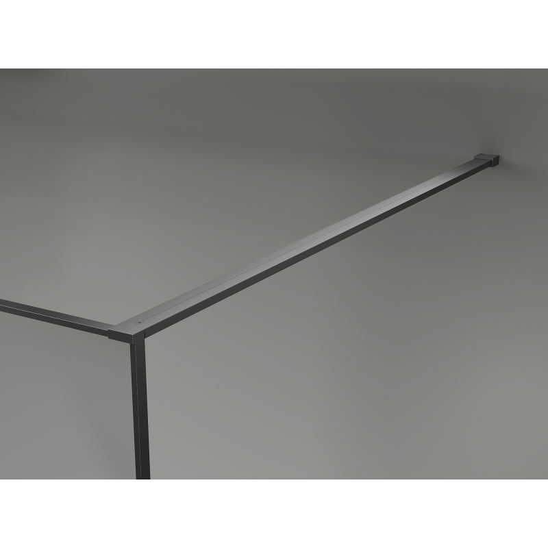Mexen Kioto Duschwand Walk-in 80 x 200 cm, Crackle Transparent 12 mm, Gun Metal - 800-080-101-95-04-X
