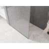 Mexen Kioto Duschwand Walk-in 150 x 200 cm, crackle transparent 12 mm, gebürstetes Nickel - 800-150-101-97-04-X