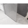 Mexen Kioto Duschwand Walk-in 160 x 200 cm, Crackle transparent 12 mm, gebürsteter Nickel - 800-160-101-97-04-X