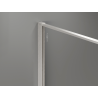Mexen Kioto Duschrückwand Walk-in 120 x 200 cm, crackle transparent 12 mm, gebürstetes Nickel - 800-120-101-97-04-X