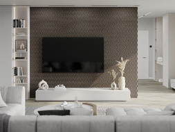Mexen Lam-SF 02 Akustische Wandpaneele 280 x 30 cm, Filz 9 mm, technisches Furnier, Graue Eiche - S106-280-02-043