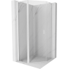 Mexen Mist L Fünfeckige Duschkabine mit Schwingtür 80 x 80 cm, transparent, weiß - 8A8L-080-080-20-00