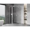 Mexen Mist L Fünfeckige Duschkabine mit Schwingtür 80 x 80 cm, transparent, weiß - 8A8L-080-080-20-00