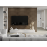 Mexen Lam-SF 02 Akustische Wandlamellen 280 x 30 cm, Filz 9 mm, technisches Furnier, Dunkle Walnuss - S106-280-02-044