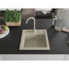 Mexen Vito Granitspüle 1-beckig mit Küchenarmatur Telma, beige - 6503-69-670200-69