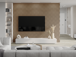 Mexen Lam-SF 01 Lam-SF 26 akustische Wandpaneele 280 x 30 cm, Filz 9 mm, Technisches Furnier, Gebleichte Eiche - S106-280-26-040