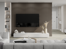 Mexen Lam-SF 01 Lam-SF 26 akustische Wandpaneele 280 x 30 cm, Filz 9 mm, technisches Furnier, Graue Eiche - S106-280-26-043