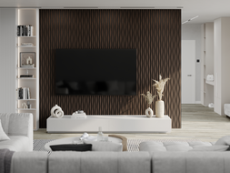 Mexen Lam-SF 01 Lam-SF 26 akustische Wandpaneele 280 x 30 cm, 9 mm Filz, technisches Furnier, Eiche Mocca - S106-280-26-045