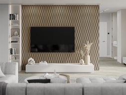 Mexen Lam-SF 01 Lam-SF 26 akustische Wandpaneele, 280 x 30 cm, Filz 9 mm, technisches Furnier, Hellnuss - S106-280-26-047