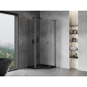 Mexen Mist L fünfeckige Duschkabine mit Drehtür 90 x 90 cm, transparent, Gun Metal - 8A8L-090-090-95-00