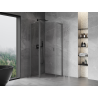 Mexen Mist L fünfeckige Duschkabine mit Drehtür 90 x 90 cm, transparent, Gun Metal - 8A8L-090-090-95-00