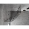 Mexen Mist L fünfeckige Duschkabine mit Drehöffnung 90 x 90 cm, transparent, gebürsteter Nickel - 8A8L-090-090-97-00