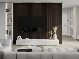 Mexen Lam-F Slim 01 Akustische Wandpaneele 280 x 36,5 cm, Filz 9 mm, technisches Furnier, Schwarze Eiche - S107-280-01-046