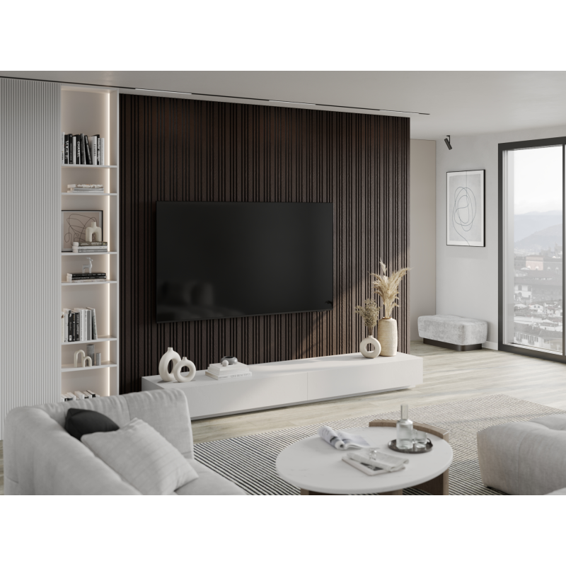 Mexen Lam-F Slim 01 Akustik-Wandlamellen 280 x 36,5 cm, Filz 9 mm, technisches Furnier, Schwarzeiche - S107-280-01-046