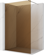 Mexen Kioto Duschwand Walk-in 80 x 200 cm, Bronze 8 mm, Chrom - 800-080-101-01-32