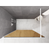Mexen Kioto Duschwand Walk-in 90 x 200 cm, Bronze 8 mm, Weiß - 800-090-101-20-32