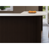 Mexen Ovalo 02 gerillte, flexible Wandpaneele 280 x 36 cm, technisches Furnier, Schwarze Eiche - S130-280-02-046