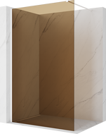 Mexen Kioto Duschwand Walk-in 100 x 200 cm, Bronze 8 mm, Weiß - 800-100-101-20-32