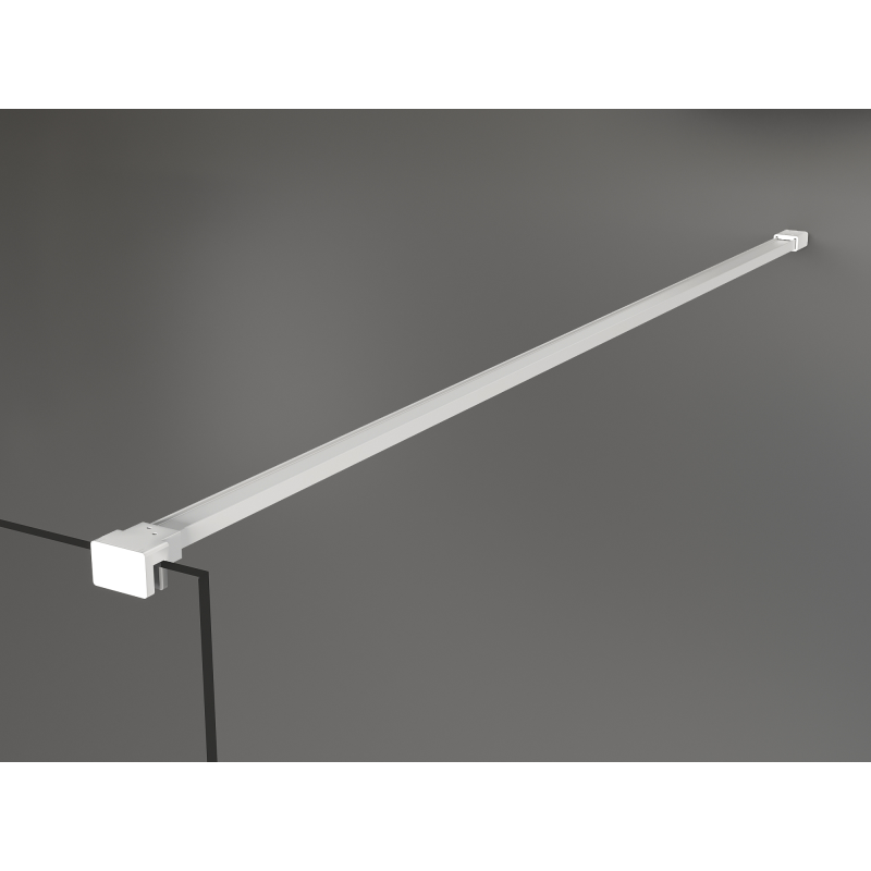 Mexen Kioto Duschwand Walk-in 120 x 200 cm, Bronze 8 mm, Weiß - 800-120-101-20-32