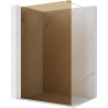 Mexen Kioto Duschwand Walk-in 120 x 200 cm, Bronze 8 mm, Weiß - 800-120-101-20-32
