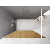 Mexen Kioto Duschwand Walk-in 130 x 200 cm, Bronze 8 mm, Weiß - 800-130-101-20-32