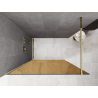 Mexen Kioto Duschwand Walk-in 140 x 200 cm, Bronze 8 mm, Gold - 800-140-101-50-32