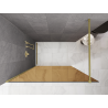 Mexen Kioto Duschewand Walk-in 90 x 200 cm, Bronze 8 mm, gebürstetes Gold - 800-090-101-55-32