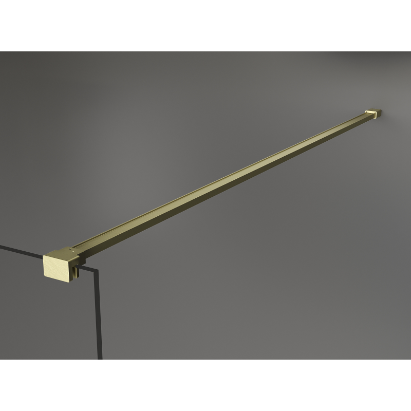 Mexen Kioto Duschwand Walk-in 120 x 200 cm, Bronze 8 mm, Gold gebürstet - 800-120-101-55-32