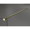 Mexen Kioto Duschwand Walk-in 140 x 200 cm, Braun 8 mm, Gold gebürstet - 800-140-101-55-32