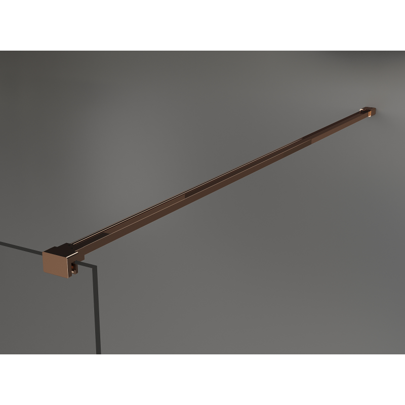 Mexen Kioto Duschwand Walk-in 80 x 200 cm, Bronze 8 mm, Roségold - 800-080-101-60-32