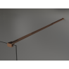 Mexen Kioto Duschrückwand Walk-in 70 x 200 cm, Braun 8 mm, Roségold - 800-070-101-60-32