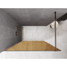Mexen Kioto Duschwand Walk-in 100 x 200 cm, bronze 8 mm, Roségold - 800-100-101-60-32