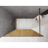 Mexen Kioto Duschwand Walk-in 140 x 200 cm, Bronze 8 mm, Roségold - 800-140-101-60-32