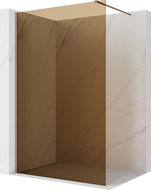 Mexen Kioto Duschwand Walk-in 80 x 200 cm, Bronze 8 mm, gebürstetes Kupfer - 800-080-101-65-32