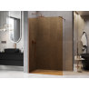 Mexen Kioto Duschwand Walk-in 110 x 200 cm, Bronze 8 mm, gebürstetes Kupfer - 800-110-101-65-32