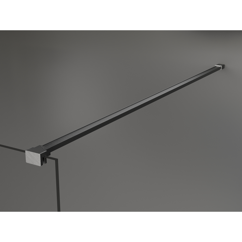 Mexen Kioto Duschwand Walk-in 100 x 200 cm, Bronze 8 mm, gebürstetes Gun Gray - 800-100-101-66-32