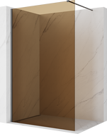 Mexen Kioto Duschwand Walk-in 100 x 200 cm, Bronze 8 mm, gebürstetes Gun Gray - 800-100-101-66-32