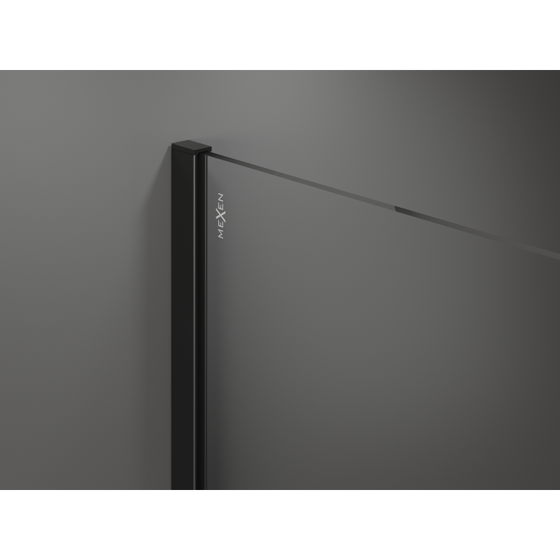 Mexen Kioto Duschwand Walk-in 70 x 200 cm, Bronze 8 mm, Schwarz - 800-070-101-70-32