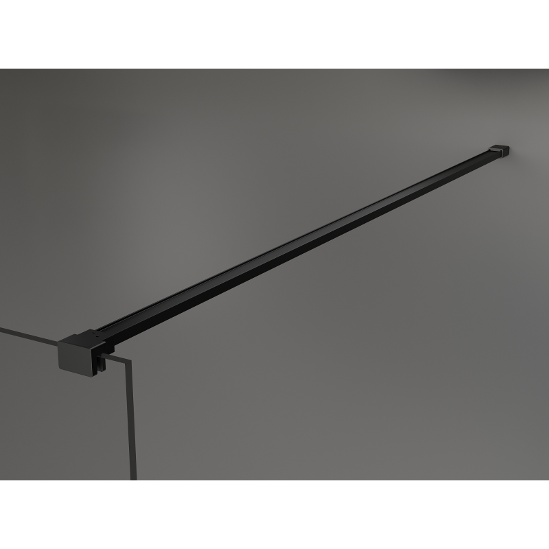 Mexen Kioto Duschwand Walk-in 80 x 200 cm, Bronze 8 mm, Schwarz - 800-080-101-70-32