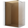 Mexen Kioto Duschwand Walk-in 90 x 200 cm, Bronze 8 mm, Schwarz - 800-090-101-70-32