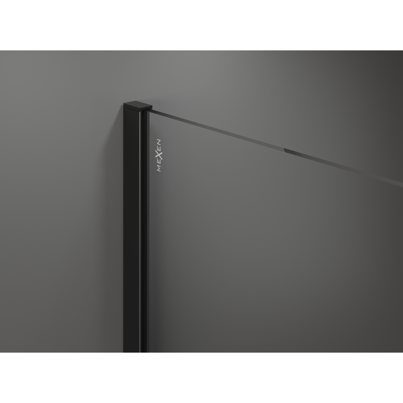 Mexen Kioto Duschwand Walk-in 100 x 200 cm, bronze 8 mm, schwarz - 800-100-101-70-32