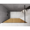 Mexen Kioto Duschwand Walk-in 140 x 200 cm, 8 mm Bronze, schwarz - 800-140-101-70-32