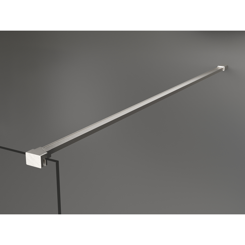 Mexen Kioto Duschwand Walk-in 80 x 200 cm, 8 mm Bronze, gebürsteter Nickel - 800-080-101-97-32