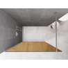 Mexen Kioto Duschwand Walk-in 90 x 200 cm, Bronze 8 mm, gebürsteter Nickel - 800-090-101-97-32