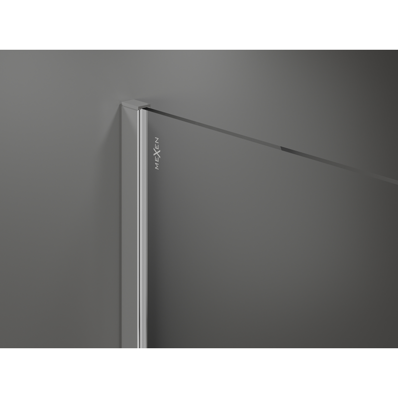Mexen Kioto+ Duschwand mit Ablage Walk-in 70 x 200 cm, Bronze 8 mm, Chrom - 800-070-121-01-32