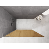 Mexen Kioto L Duschwand Walk-in 110 x 200 cm, braun, chrom - 800-110-103-01-32